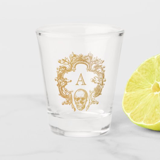 A Shot Glam gothique | Verre de tir | Or (Devant)