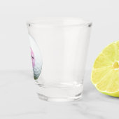 A Shot Golf Jacquard rose Verre de tir personnalisé (Droite)