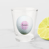 A Shot Golf Jacquard rose Verre de tir personnalisé (Devant)