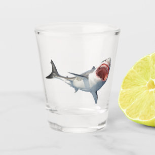 A Shot Grand verre de tir de requin blanc