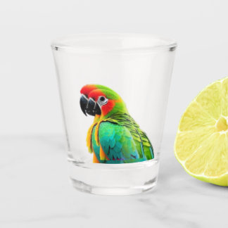 A Shot Image de perroquet en verre tourné