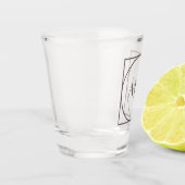 A Shot Initiales personnalisées en verre tourné (Gauche)