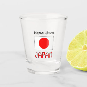 A Shot Japon et Drapeau Japonais avec votre nom Verre à S