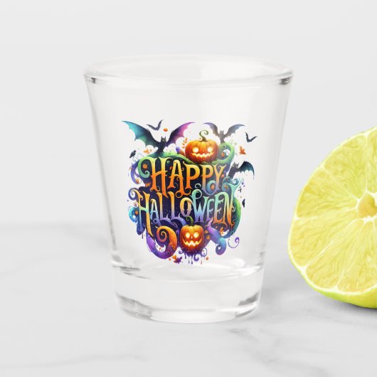 A Shot Joyeux verre de prise d'alloween (Devant)