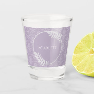 A Shot Lavande Elegant Damas Personnalisé Verre de tir