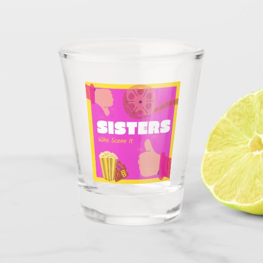 A Shot Les Soeurs Qui Le Scendent Font Tir Du Verre (Devant)