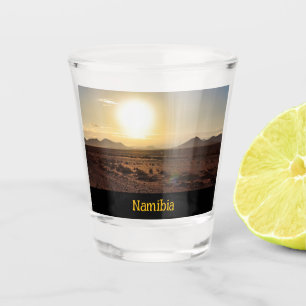 A Shot Lever de soleil sur Namib Desert verre de tir