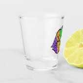 A Shot Mardi Gras Baiser Verre de tir (Gauche)