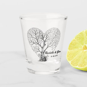 A Shot Mariage en forme de coeur Verre de tir