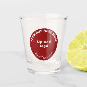 A Shot Marque rouge ronde d'affaires sur verre de tir