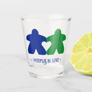 A Shot Meeps en Love, Bleu & Vert Verre Tiré