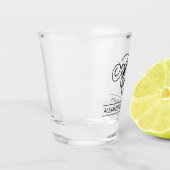 A Shot Monogramme personnalisé et verre de tir de nom (Gauche)