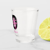 A Shot Noir Neon rose Quarante-40e Anniversaire Verre de  (Droite)
