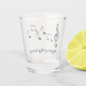 A Shot Notes musicales Verre de prise de vue design (Dos)