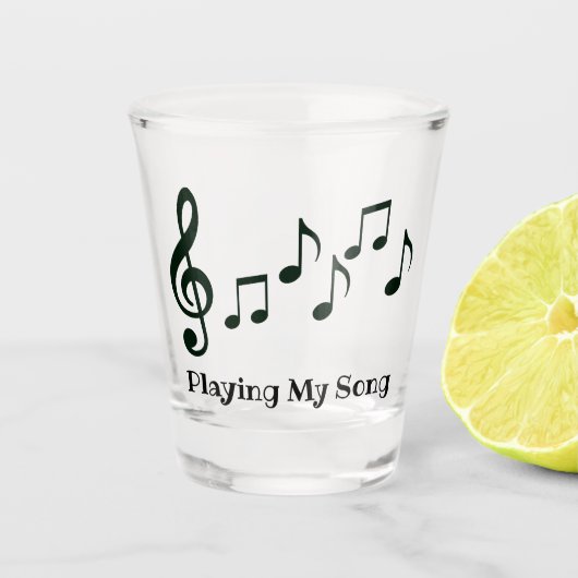 A Shot Notes musicales Verre de prise de vue design (Devant)