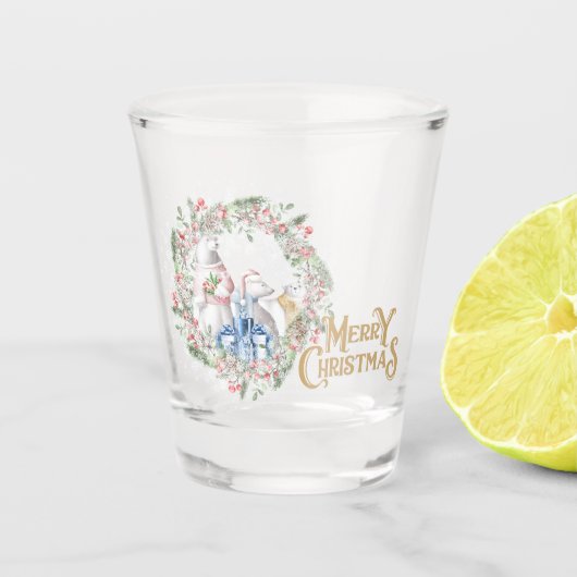 A Shot Ours polaire verre de tir de Noël (Devant)