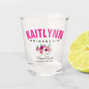 A SHOT PARTI MARITIME BRIDESMAID PERSONNALISÉ TIRE VERRE