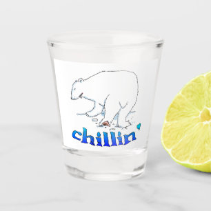 A Shot Polaire Ours Chill blanc abattu verre