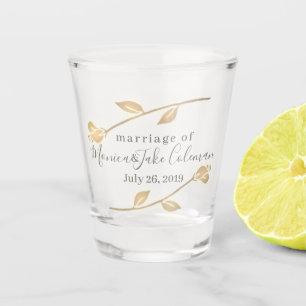 A Shot Réception de mariage - faveur de mariage de verre