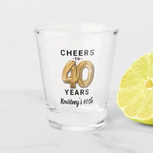 A Shot Salutations À Quarante Anniversaires Verre Balayé