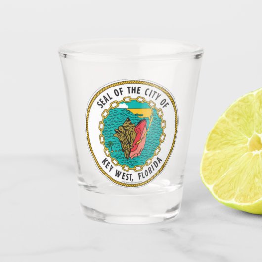 A Shot Sceau de Key West, Floride verre de tir (Devant)