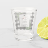 A Shot Snowman Buffalo Plaid verre (Dos)