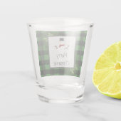 A Shot Snowman Green Buffalo Plaid verre (Dos)
