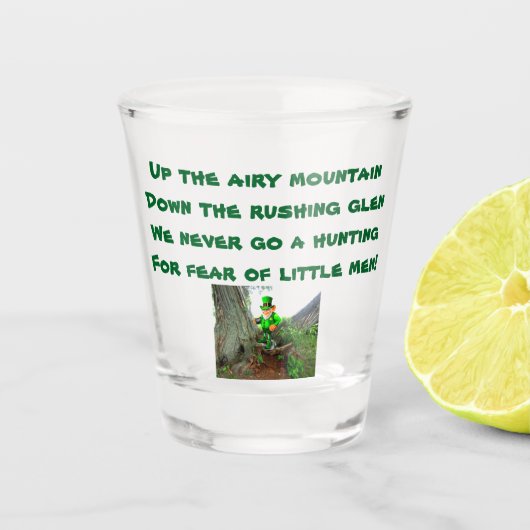 A Shot ST. Verre de tir LEPRECHAUN RHYME de PATRICK (Devant)