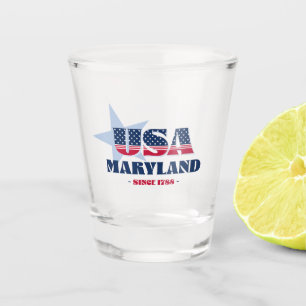 A Shot Stars, Stripes, and Maryland 1788 Verre de tir