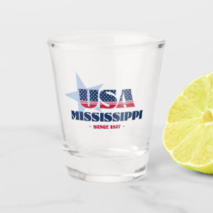 A Shot Stars, Stripes, and Mississippi 1817 Verre de tir
