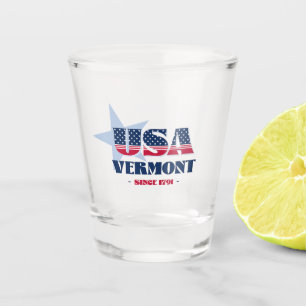 A Shot Stars, Stripes, et Vermont 1791 Verre de tir