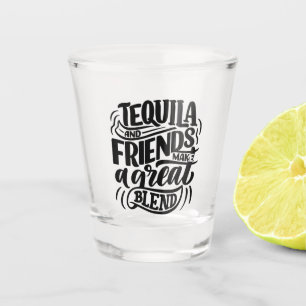 A Shot Tequila et ses amis en verre