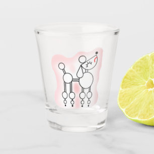 A Shot Toy blanc Poodle verre de tir