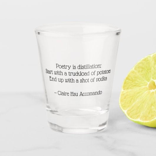 A Shot Un coup de verre de poésie (Devant)