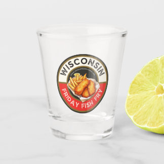 A Shot Vendredi Guide de l'assiette de poisson Verre de t