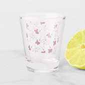 A Shot verre à écoulement fleuri (Dos)
