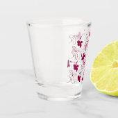 A Shot verre à écoulement fleuri (Gauche)