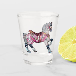 A Shot Verre à liqueur de carrousel de cheval