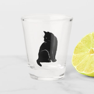 A Shot Verre à liqueur de chat noir
