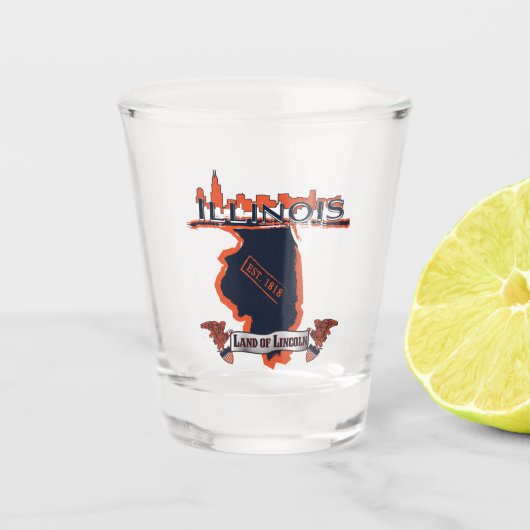 A Shot Verre à liqueur de l'Illinois (Devant)