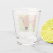 A Shot Verre à liqueur de vache à aquarelle (Dos)