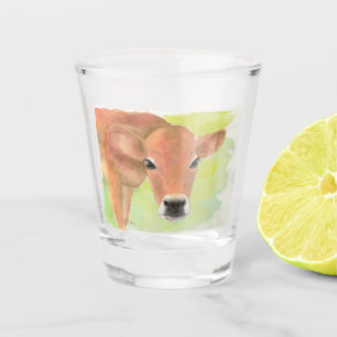 A Shot Verre à liqueur de vache à aquarelle
