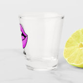 A Shot Verre à liqueur rose nommé fait sur commande de (Droite)