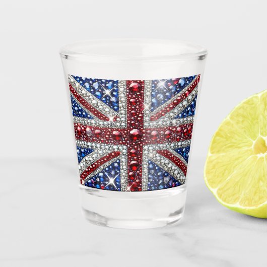 A Shot Verre de couleur britannique (Devant)