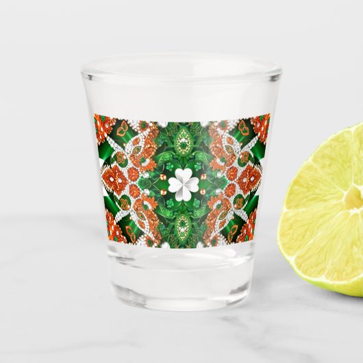 A Shot Verre de couleur irlandaise (Devant)