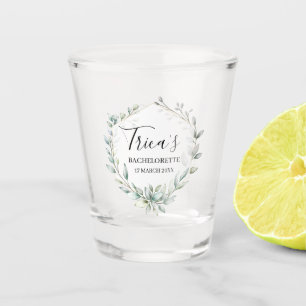 A Shot Verre de fête de la Bachelorette florale