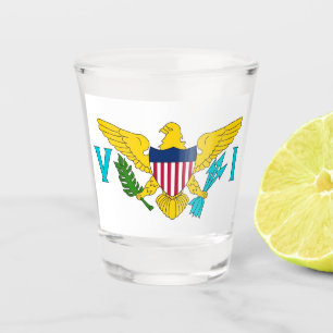A Shot Verre de grenaille patriotique avec drapeau des î