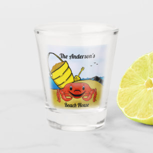 A Shot Verre de la scène de plage