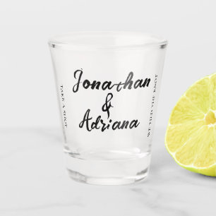 A Shot Verre de Mariage minimaliste personnalisé