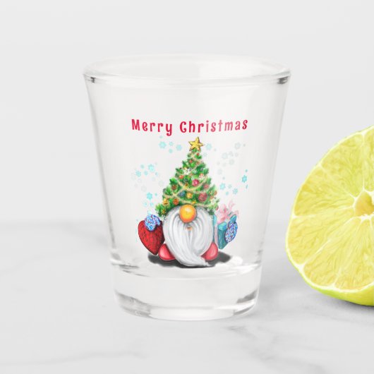 A Shot Verre de Noël Gnome (Devant)